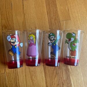 Super Mario Collectable Drinking Glasses